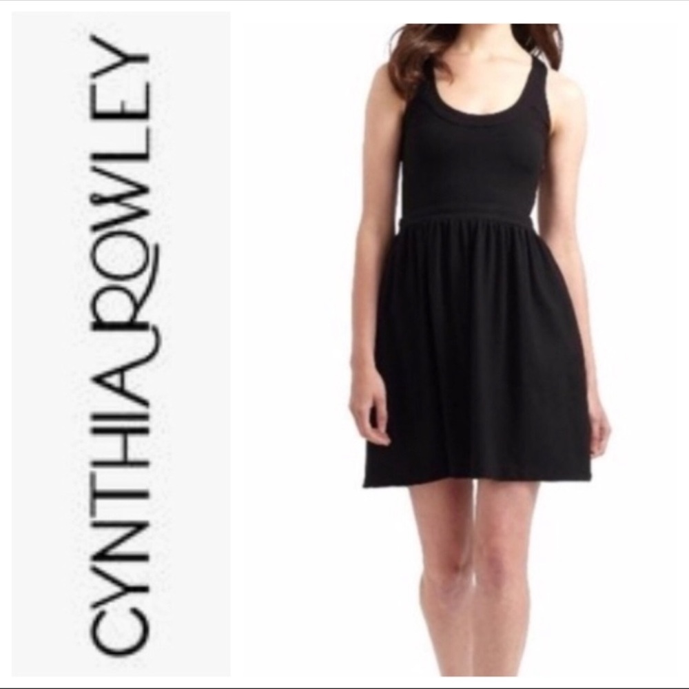 Black Cynthia Rawley Racerback Dress Medium